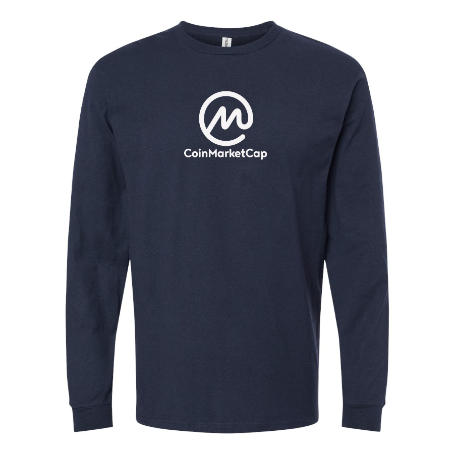 Men's CoinMarketCap Logo Cotton Long Sleeve T-Shirt