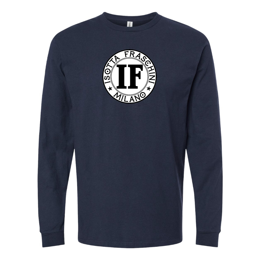 Men's Isotta Fraschini Logo Cotton Long Sleeve T-Shirt