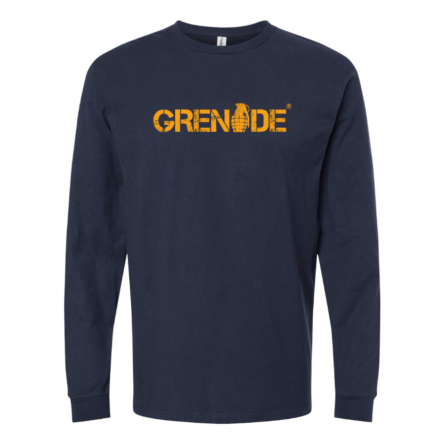 Men's Grenade Logo Cotton Long Sleeve T-Shirt