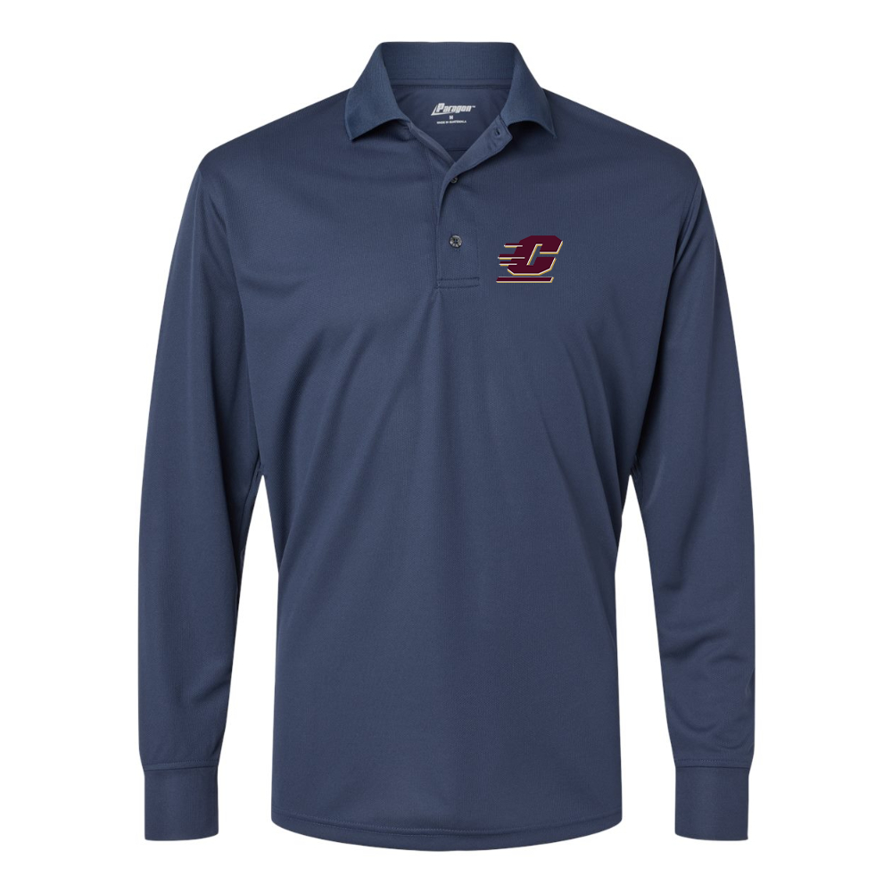 Men's Central Michigan Chippewas Paragon Prescott Long Sleeve Polo