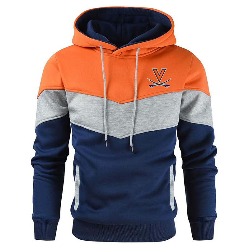 Men's (Design Here) Gesean Novelty Color Block Pullover Fleece Hoodie Long Sleeve Casual