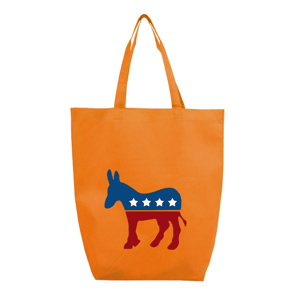 Democrat Election Symbol Q-Tees Non-Woven Gusset Bottom Tote