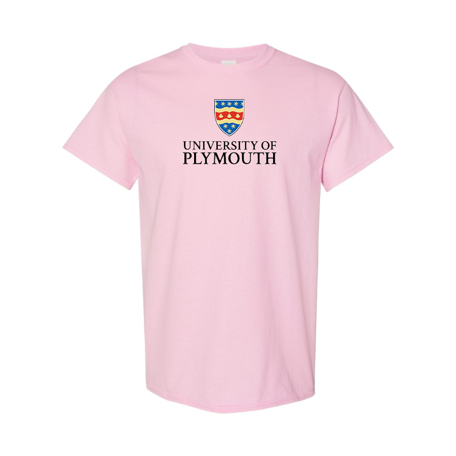 Men's University of Plymouth Logo Cotton T-Shirt