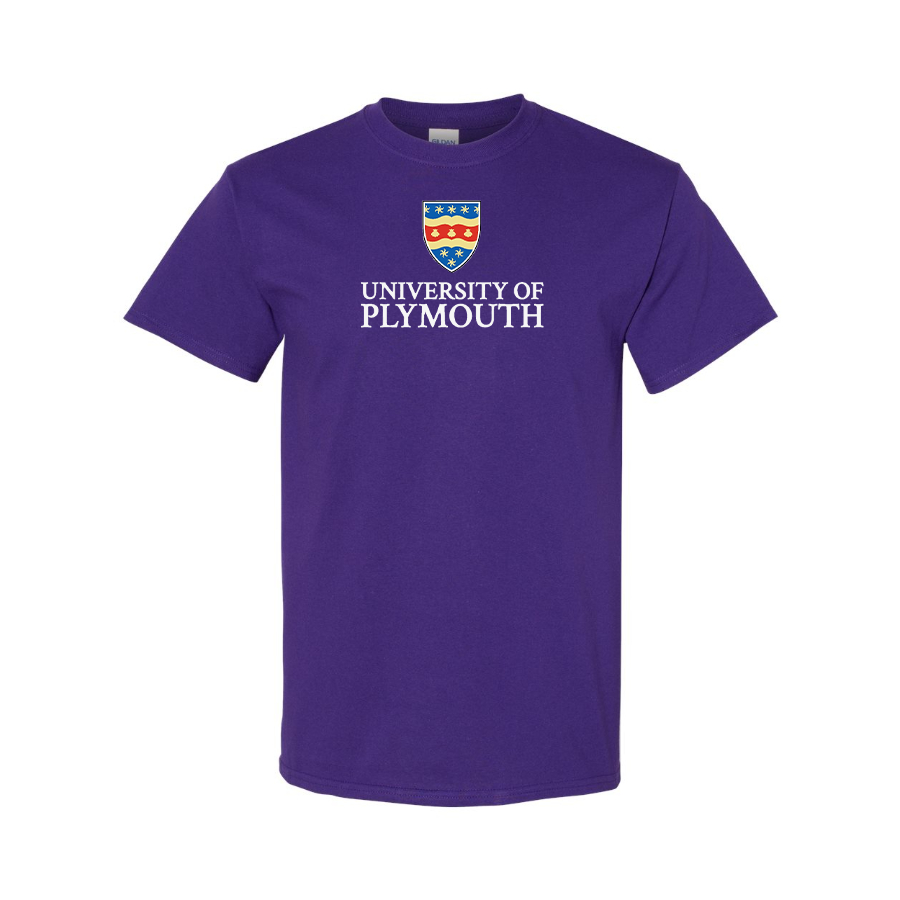 Men's University of Plymouth Logo Cotton T-Shirt