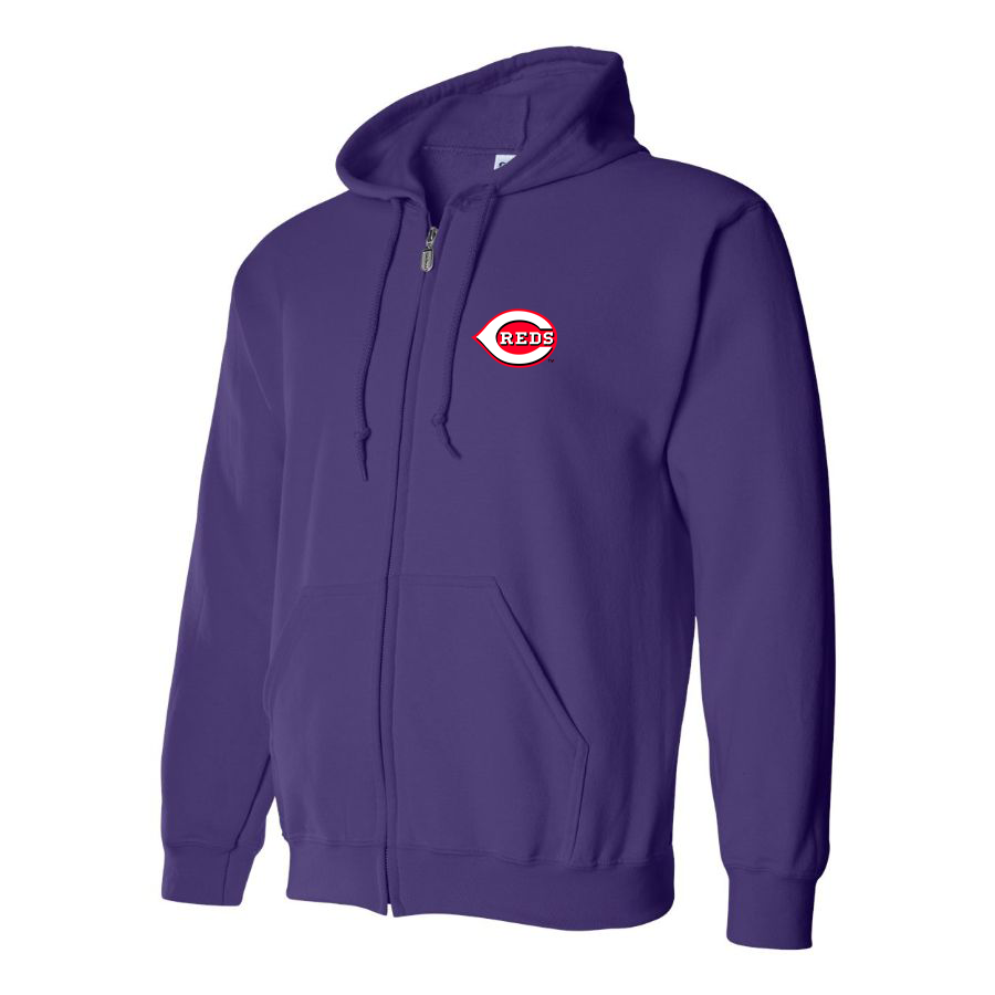 Men's Cincinnati Reds Logo Zipper Hoodie