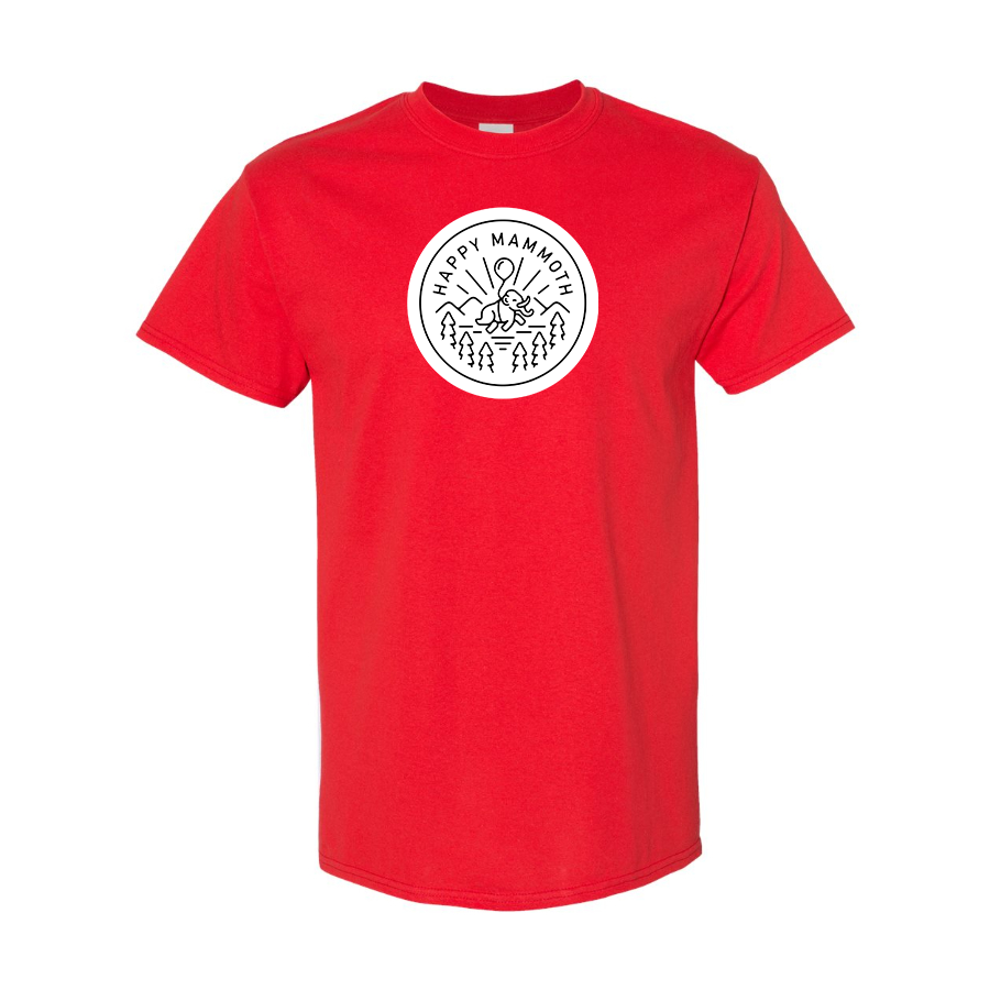 Men's Happy Mammoth Logo Cotton T-Shirt