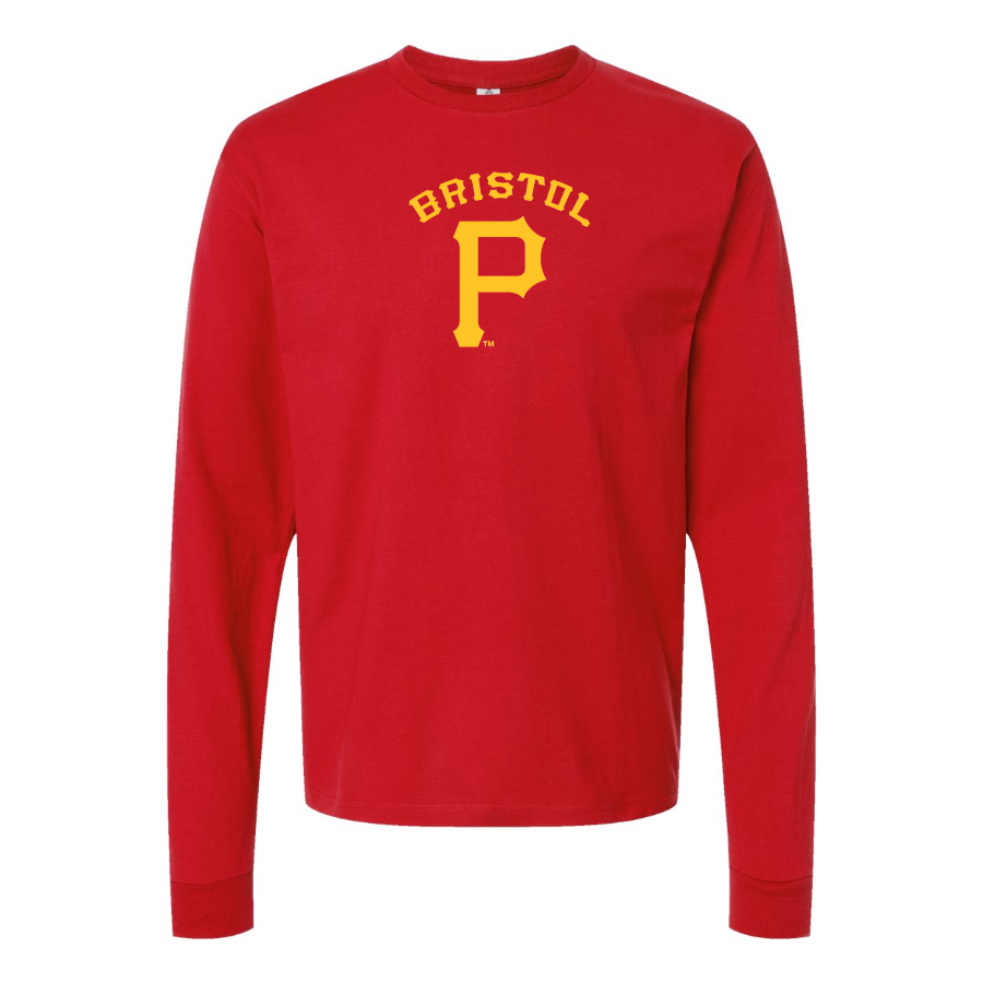 Men's Bristol Pirates Logo Cotton Long Sleeve T-Shirt