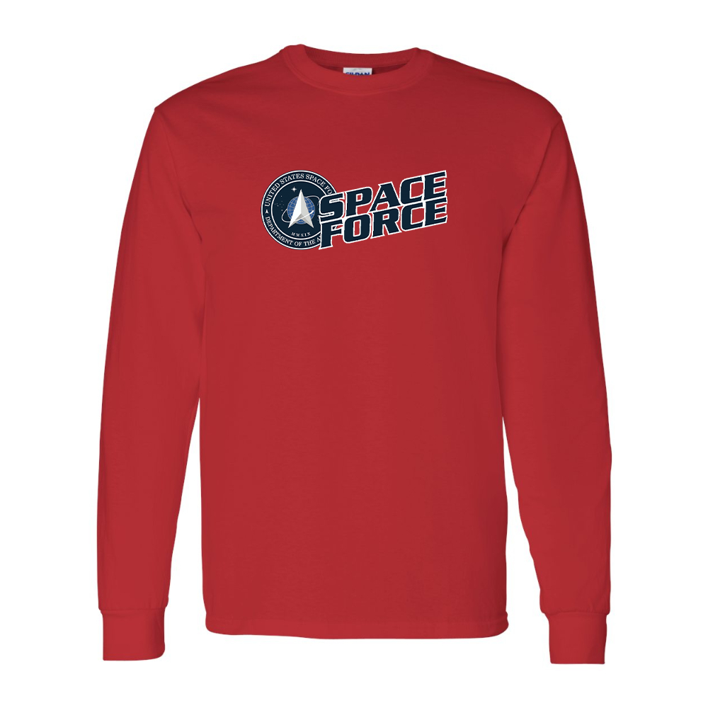 Men's Space Force Gildan Heavy Cotton Long Sleeve T-Shirt