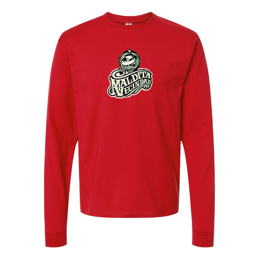 Men's Maldita Vecindad Logo Cotton Long Sleeve T-Shirt