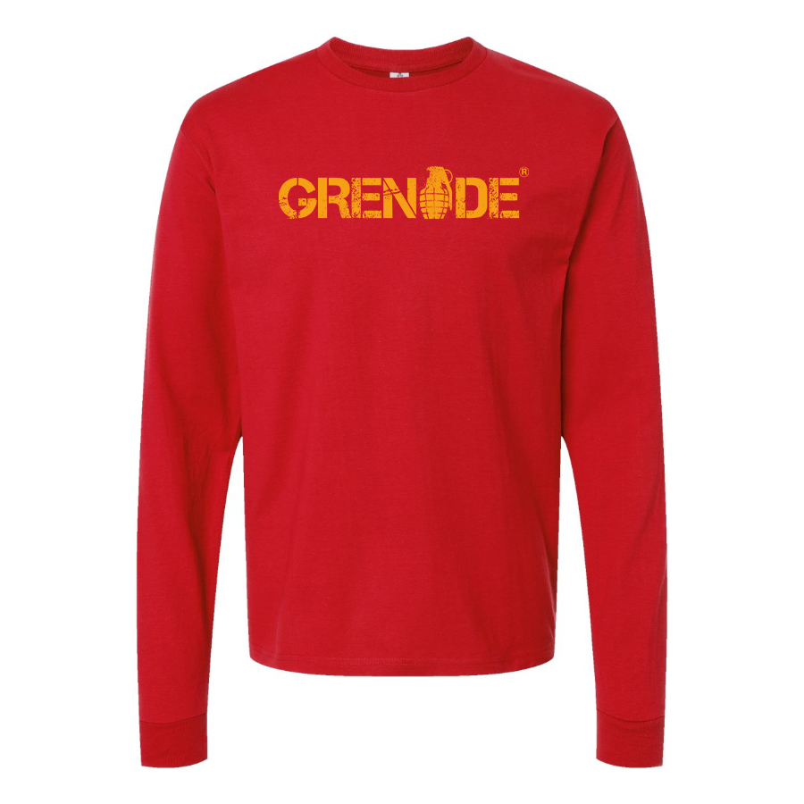 Men's Grenade Logo Cotton Long Sleeve T-Shirt