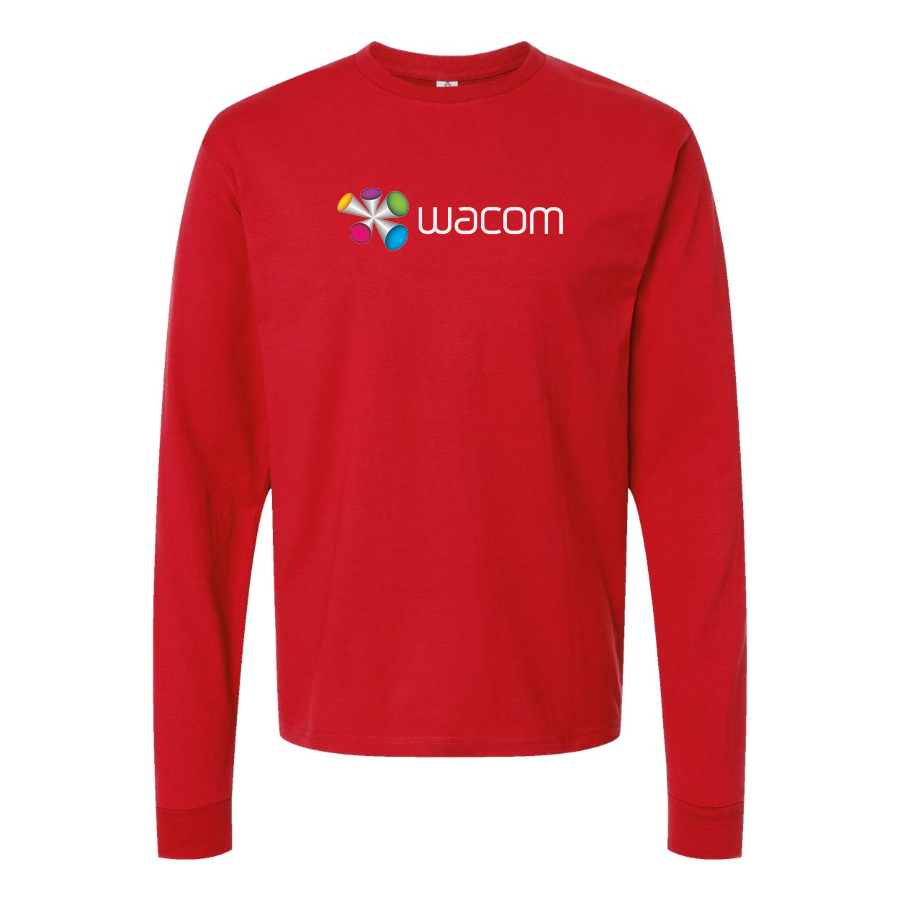 Men's Wacom Logo Cotton Long Sleeve T-Shirt