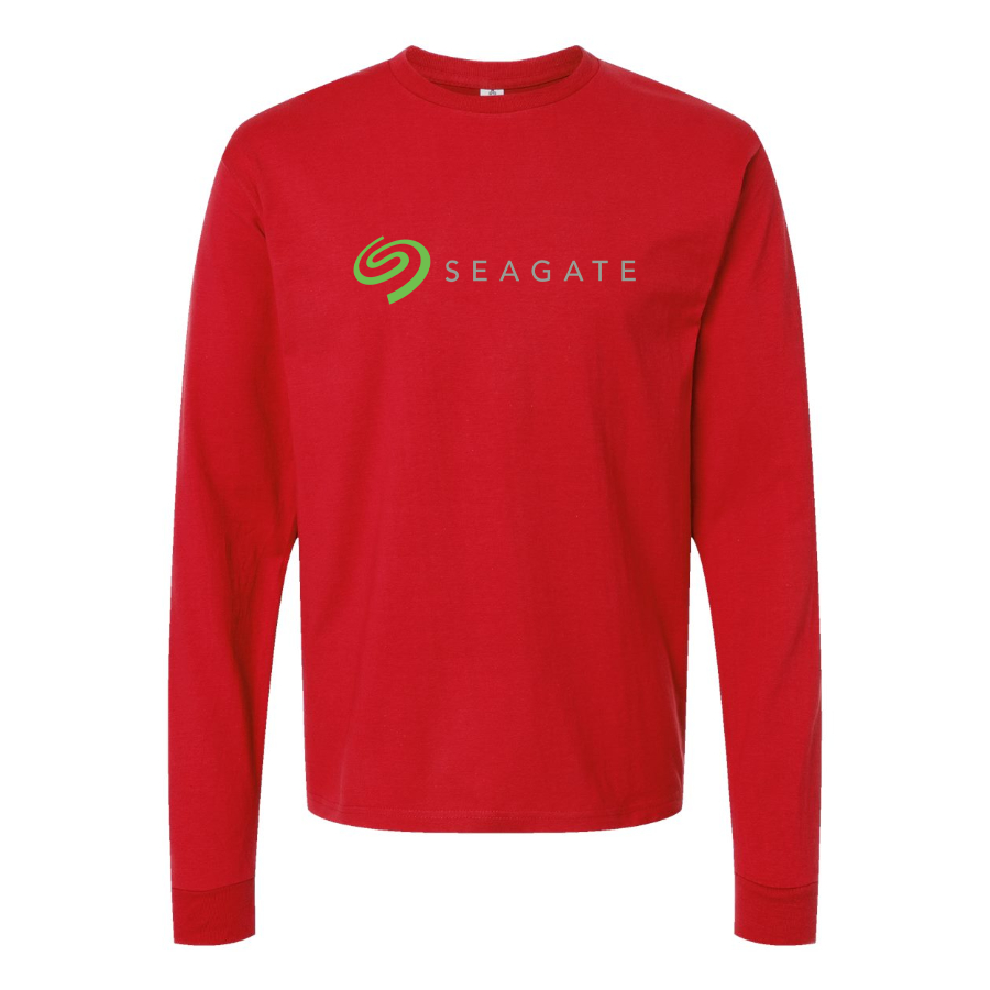Men's Seagate Logo Cotton Long Sleeve T-Shirt