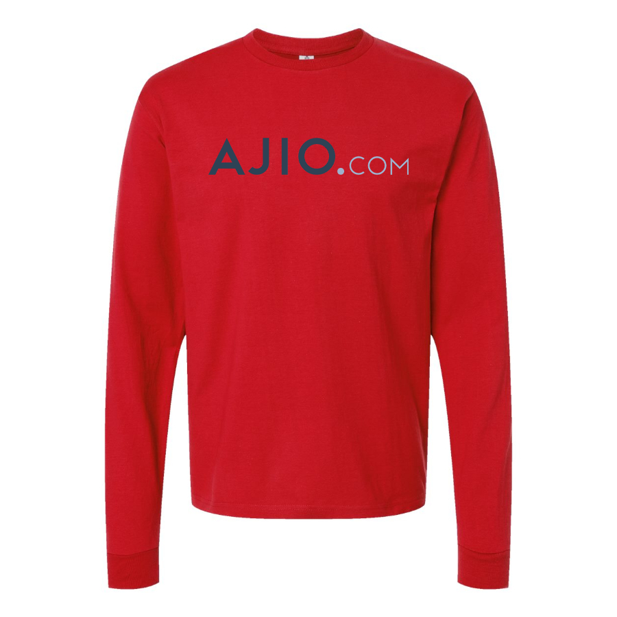 Men's Ajio Logo Cotton Long Sleeve T-Shirt