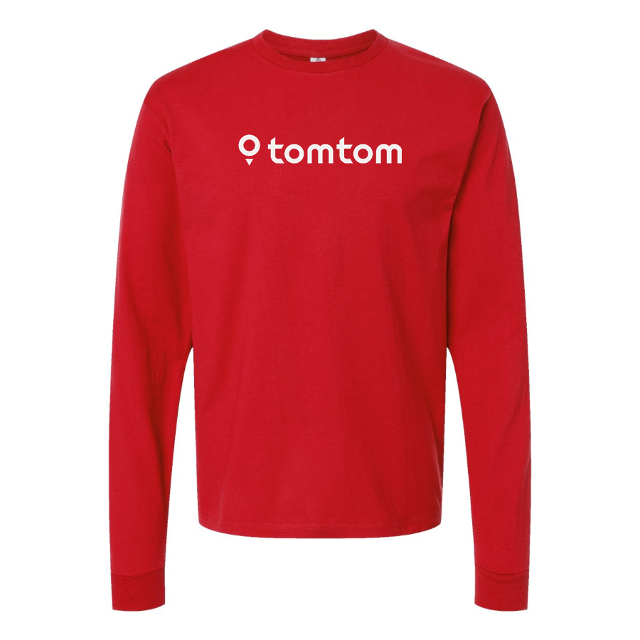 Men's TomTom Logo Cotton Long Sleeve T-Shirt
