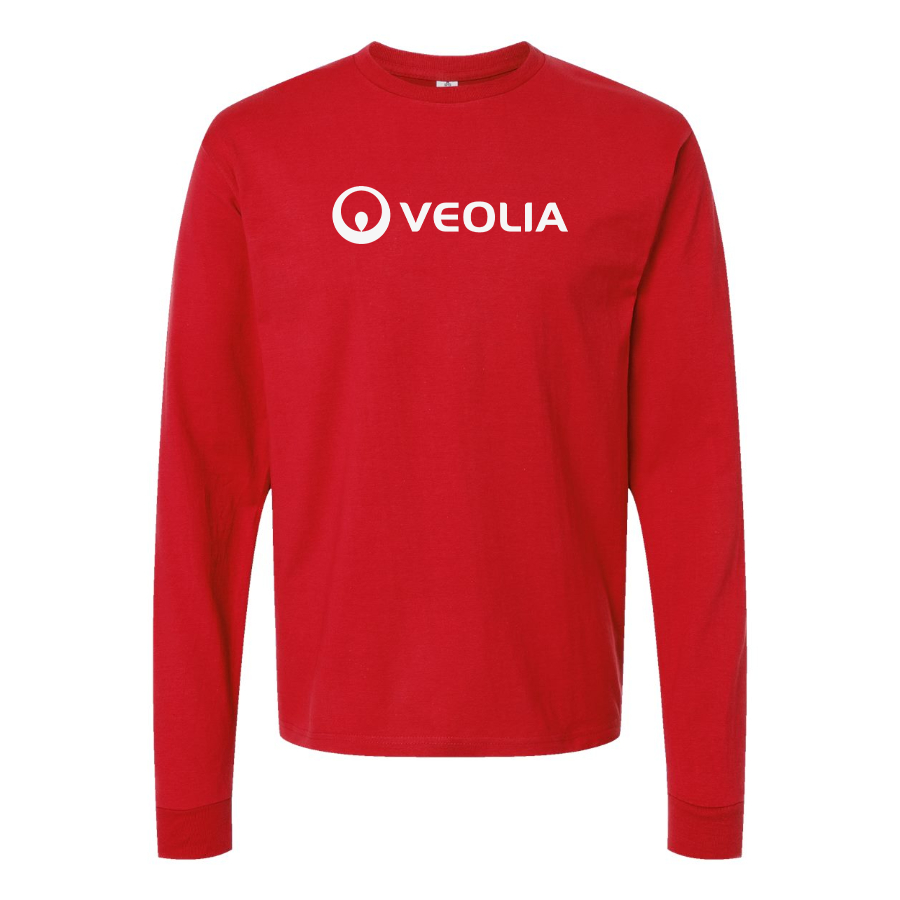 Men's Veolia Logo Cotton Long Sleeve T-Shirt
