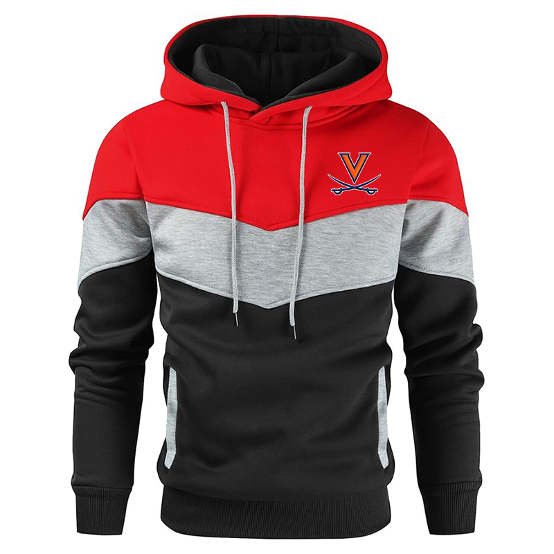 Men's (Design Here) Gesean Novelty Color Block Pullover Fleece Hoodie Long Sleeve Casual