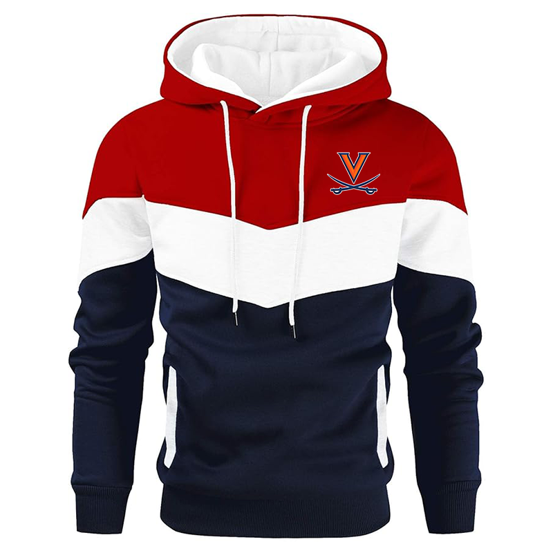 Men's (Design Here) Gesean Novelty Color Block Pullover Fleece Hoodie Long Sleeve Casual