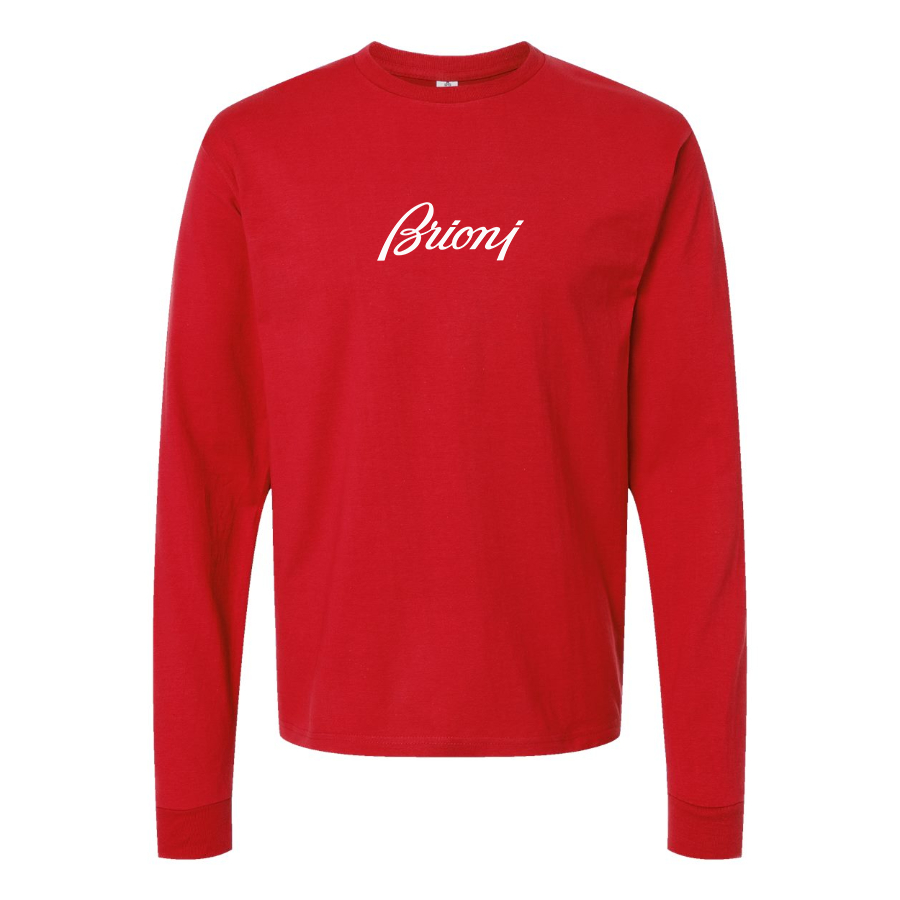 Men's Brioni Logo Cotton Long Sleeve T-Shirt
