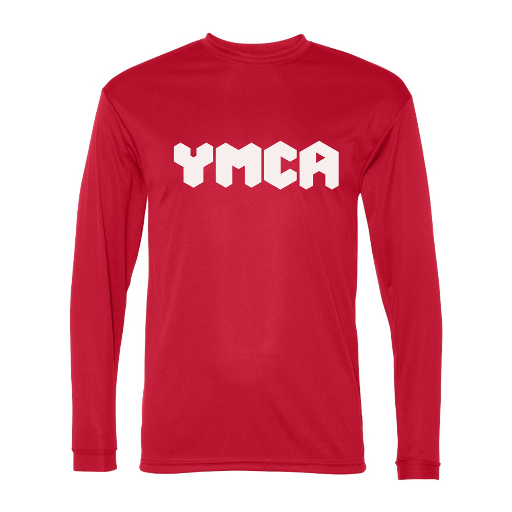 Men's YMCA Mauve Performance Long Sleeve T-Shirt