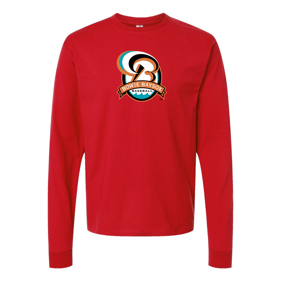 Men's Bowie BaySox Logo Cotton Long Sleeve T-Shirt