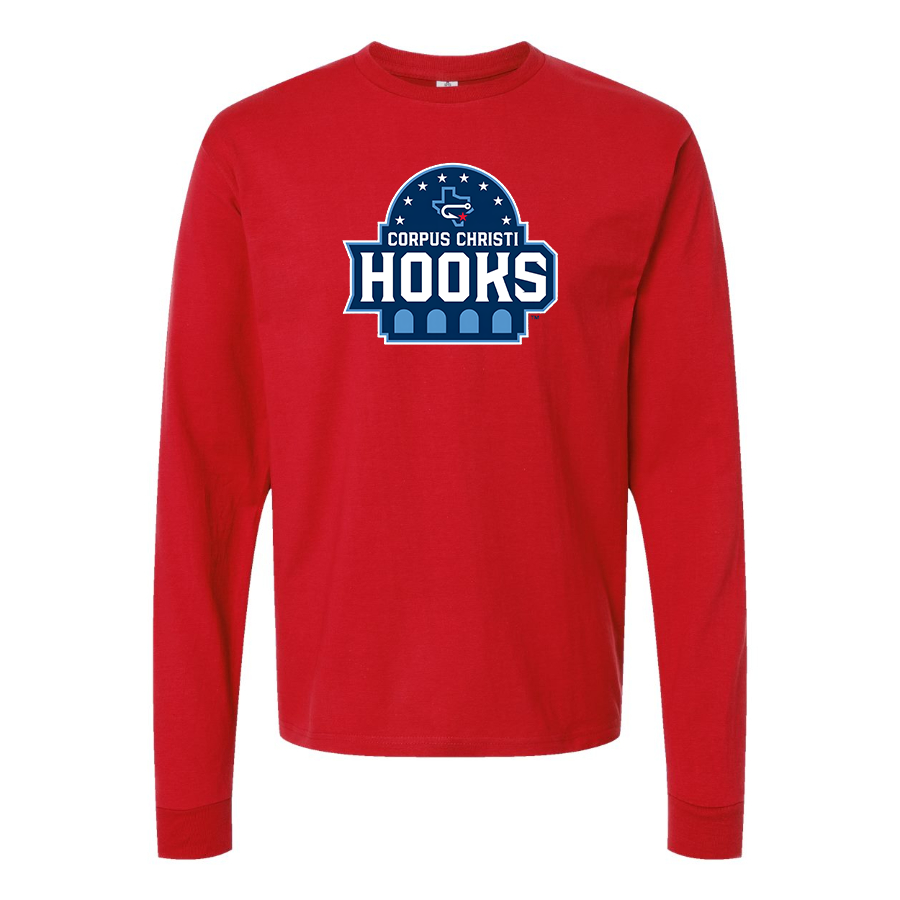 Men's Corpus Christi Hooks Logo Cotton Long Sleeve T-Shirt