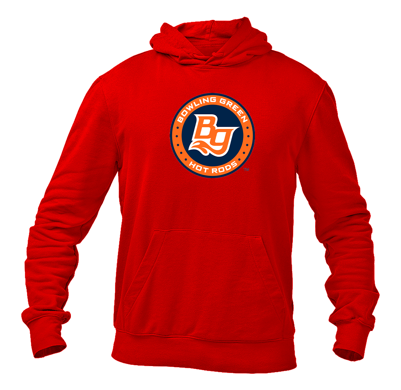 Men's Bowling Green Hot Rods Logo Pullover Hoodie