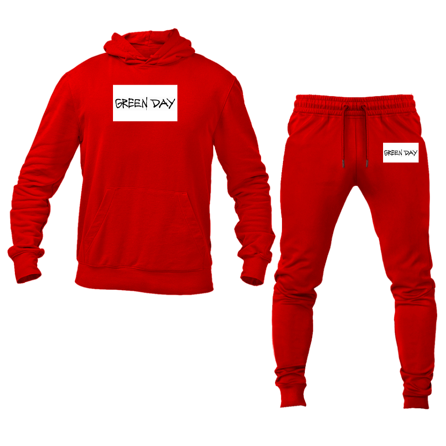 Men's Green Day Logo Hoodie Joggers Set
