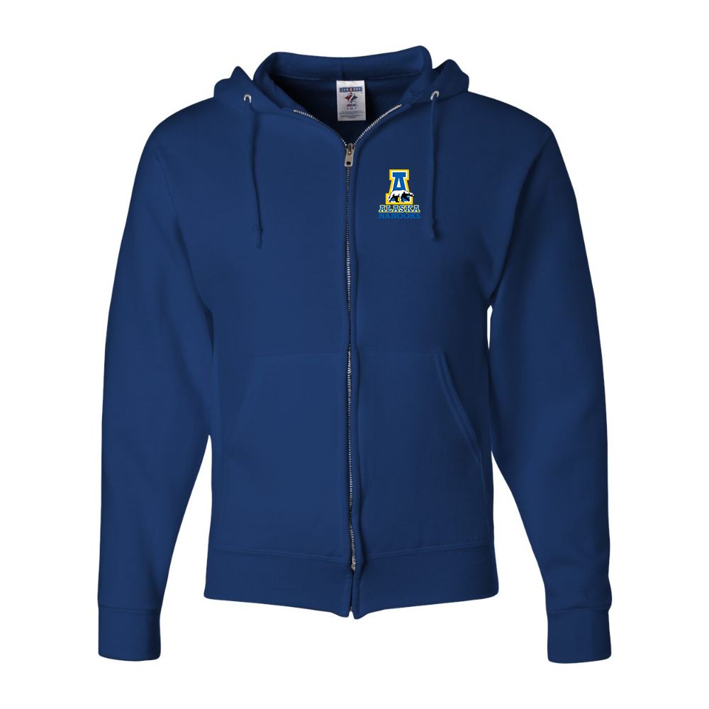 Men's Alaska Nanooks JERZEES NuBlend Full-Zip Hooded Sweatshirt