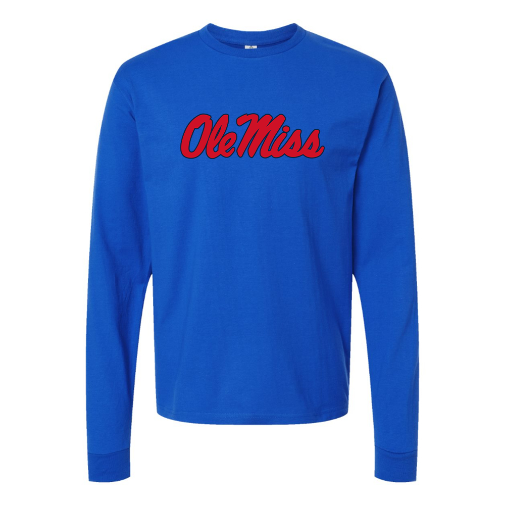 Men's Mississippi Rebels Logo Cotton Long Sleeve T-Shirt