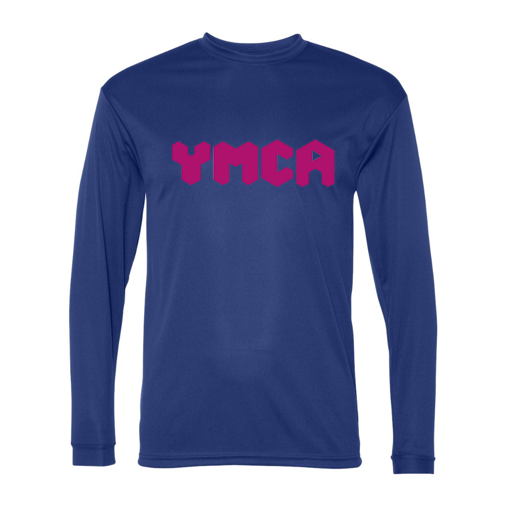 Men's YMCA Mauve Performance Long Sleeve T-Shirt