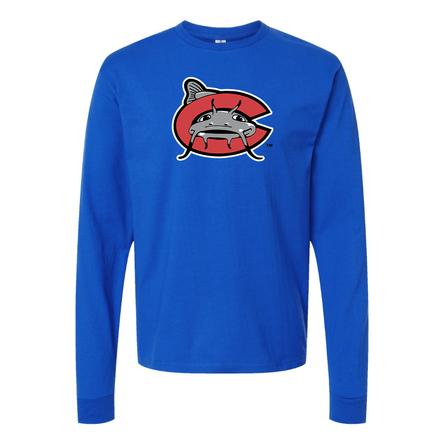Men's Carolina Mudcats Logo Cotton Long Sleeve T-Shirt