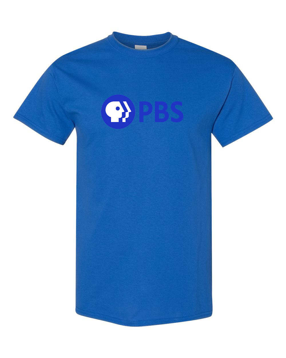 Men's PBS Blue Gildan Heavy Cotton T-Shirt