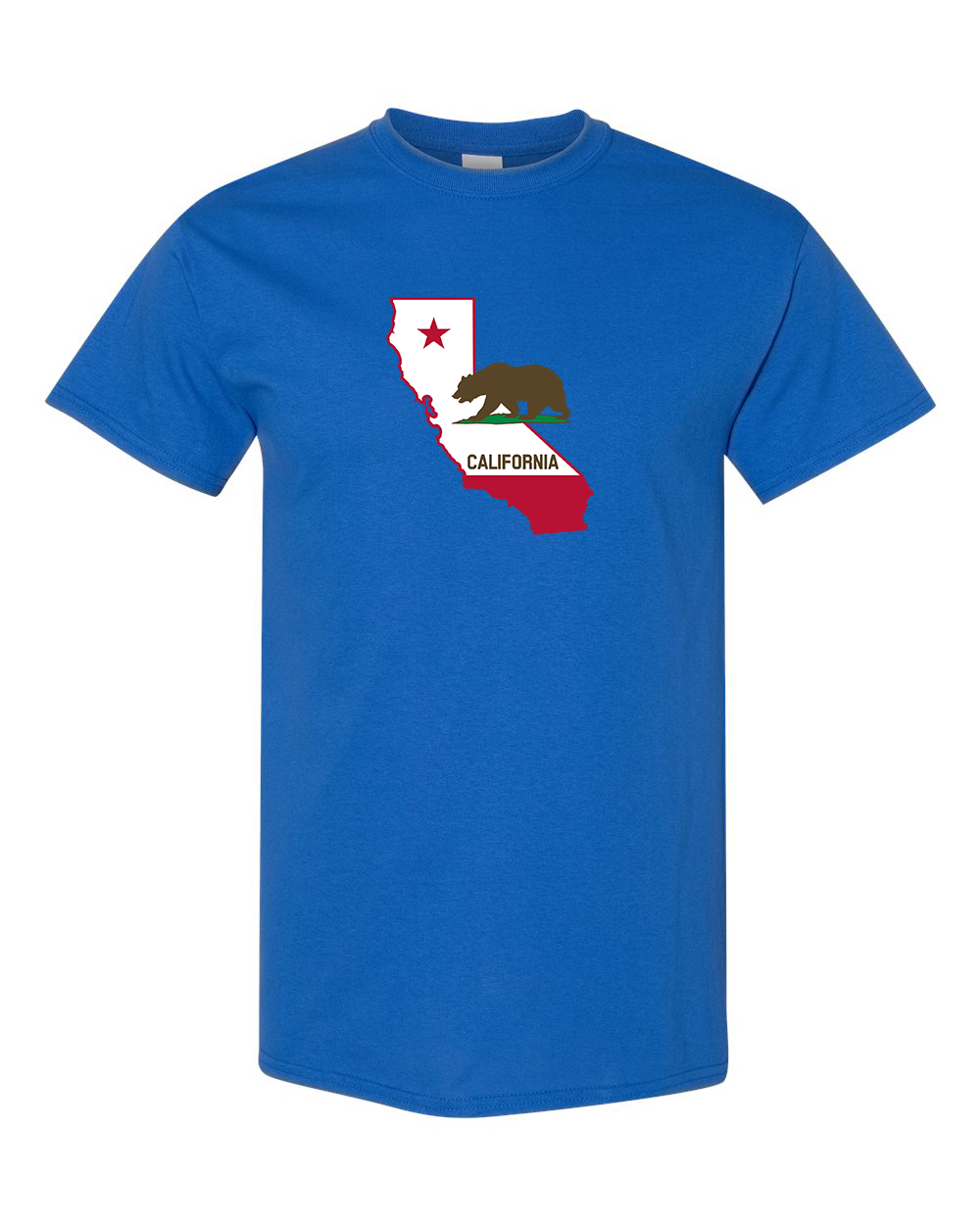 Men's California Bear Map Gildan Heavy Cotton T-Shirt