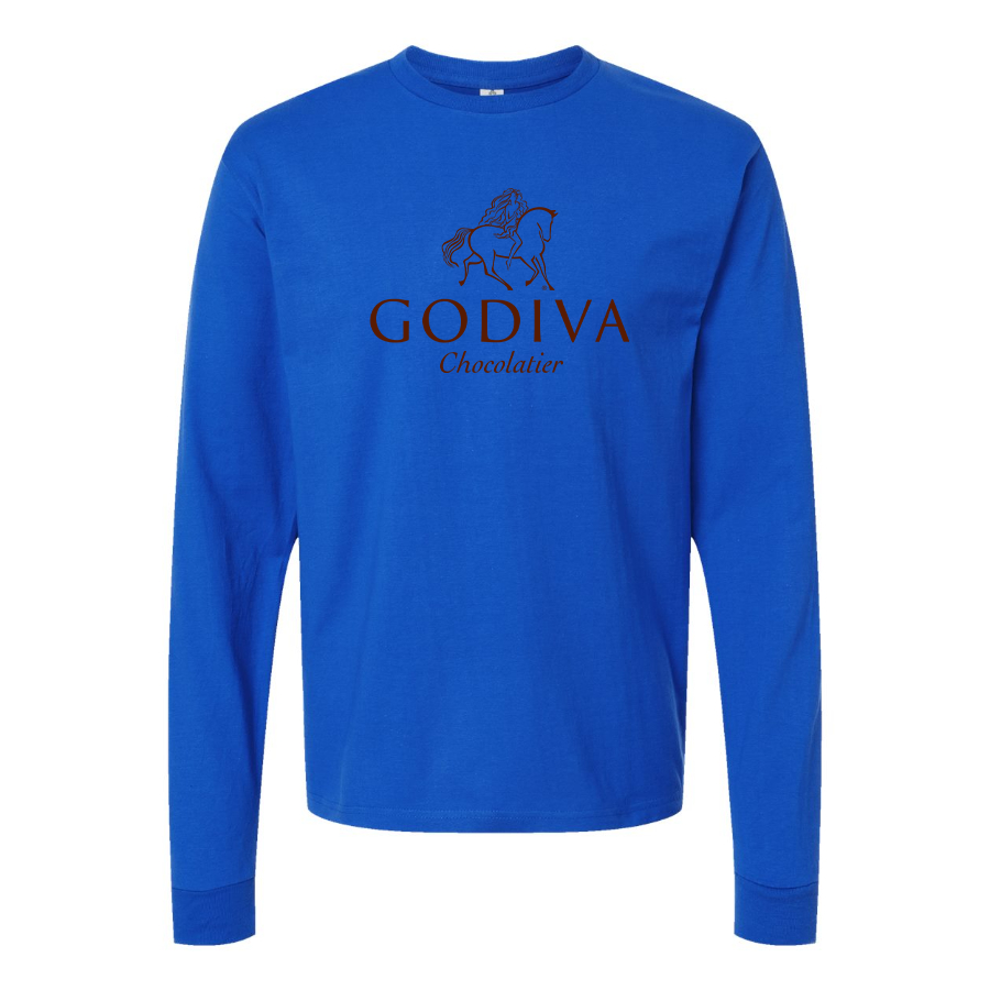Men's Godiva Logo Cotton Long Sleeve T-Shirt