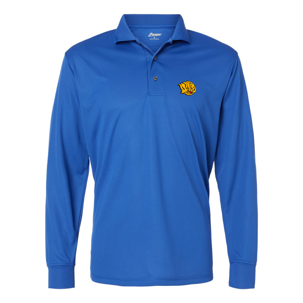 Men's Arkansas PB Golden Lions Paragon Prescott Long Sleeve Polo
