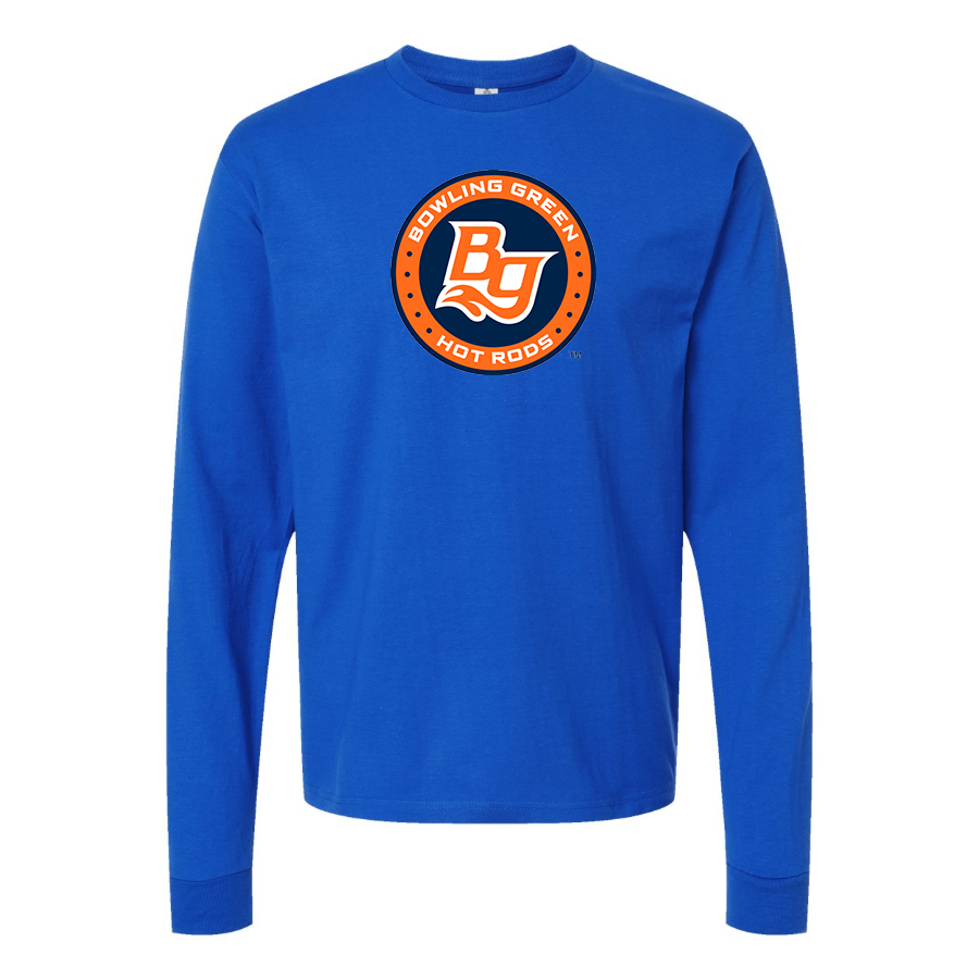 Men's Bowling Green Hot Rods Logo Cotton Long Sleeve T-Shirt