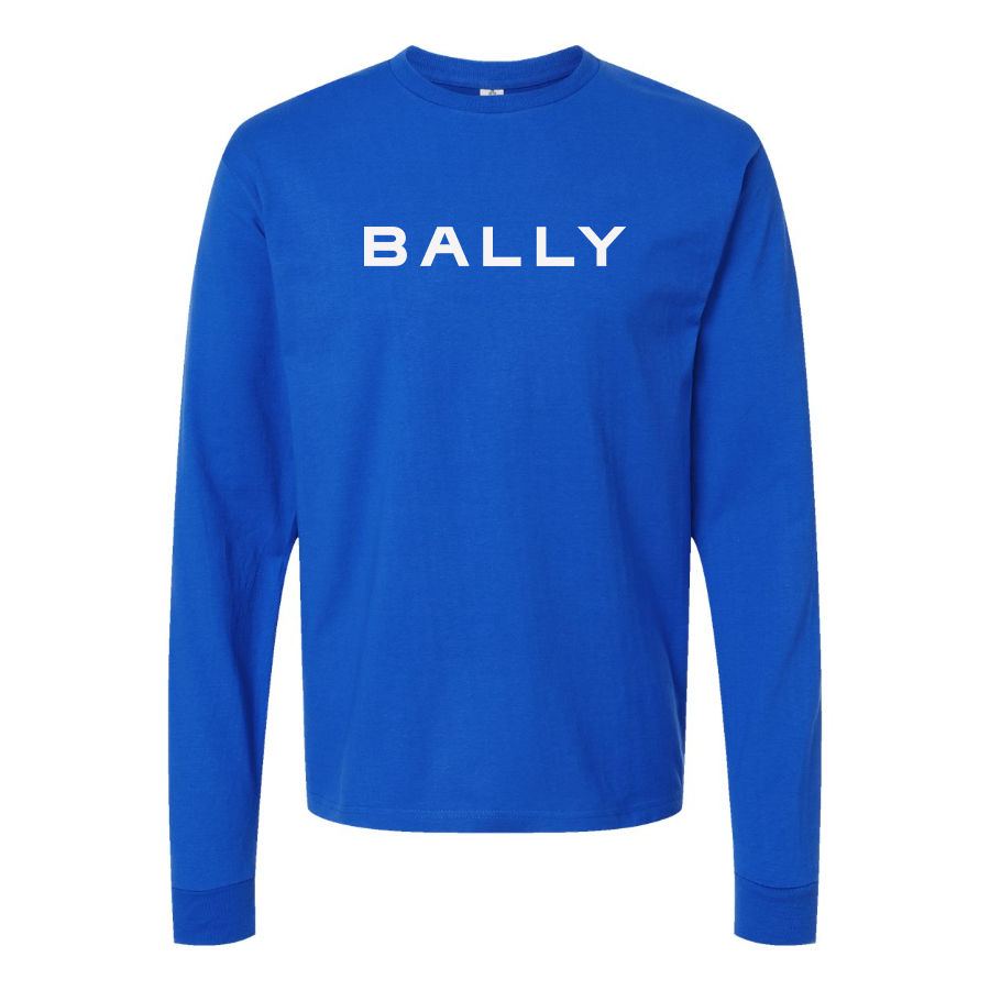 Men's Bally Logo Cotton Long Sleeve T-Shirt