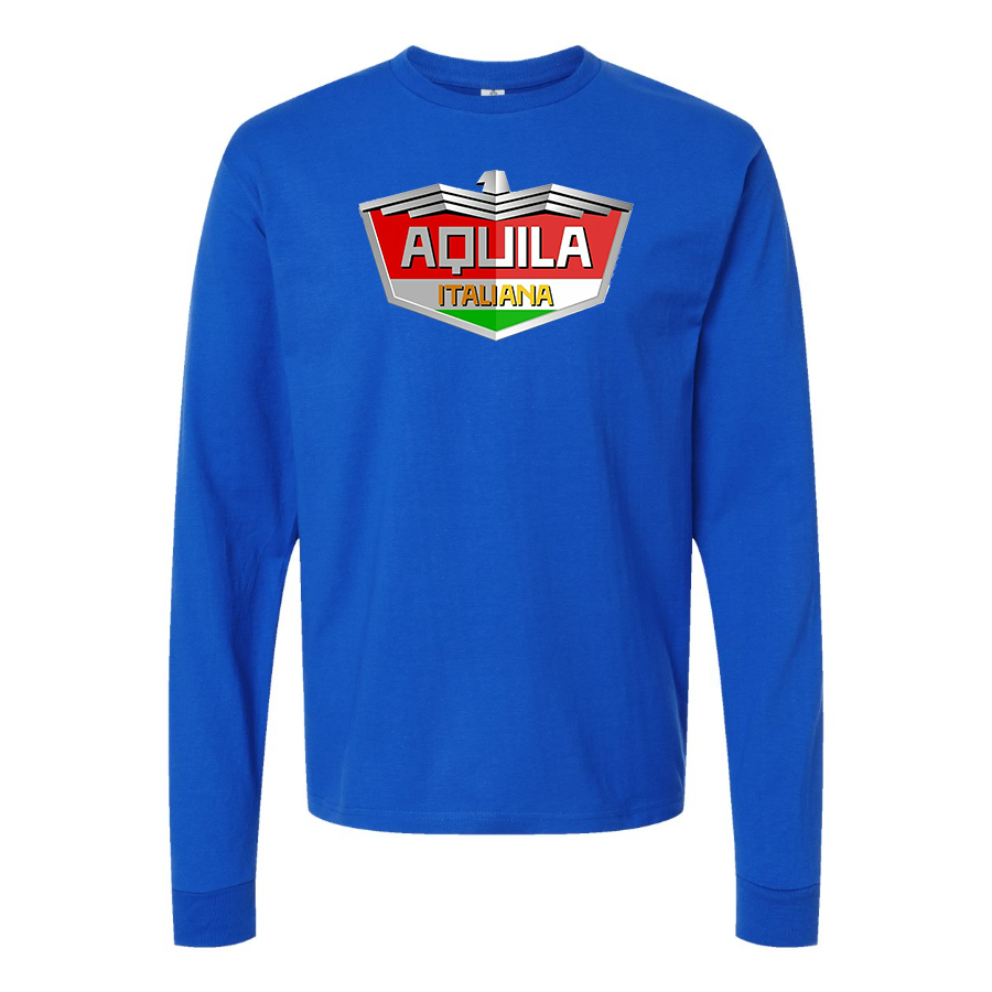 Men's Aquila Italiana Logo Cotton Long Sleeve T-Shirt