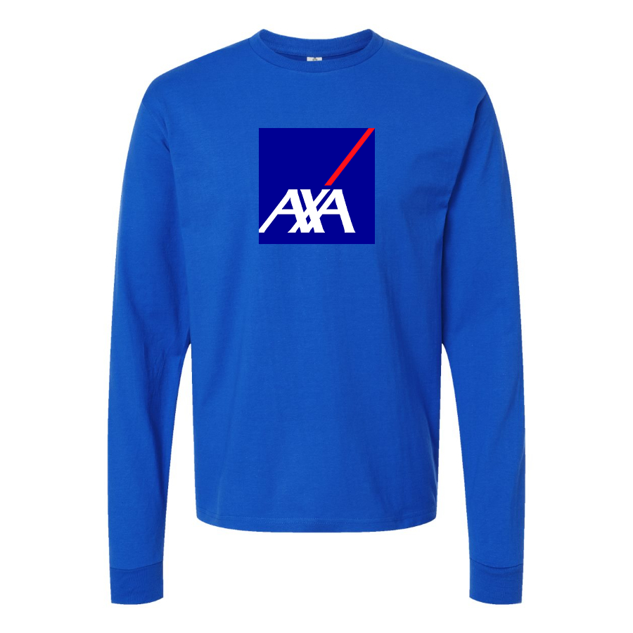 Men's Axa Logo Cotton Long Sleeve T-Shirt
