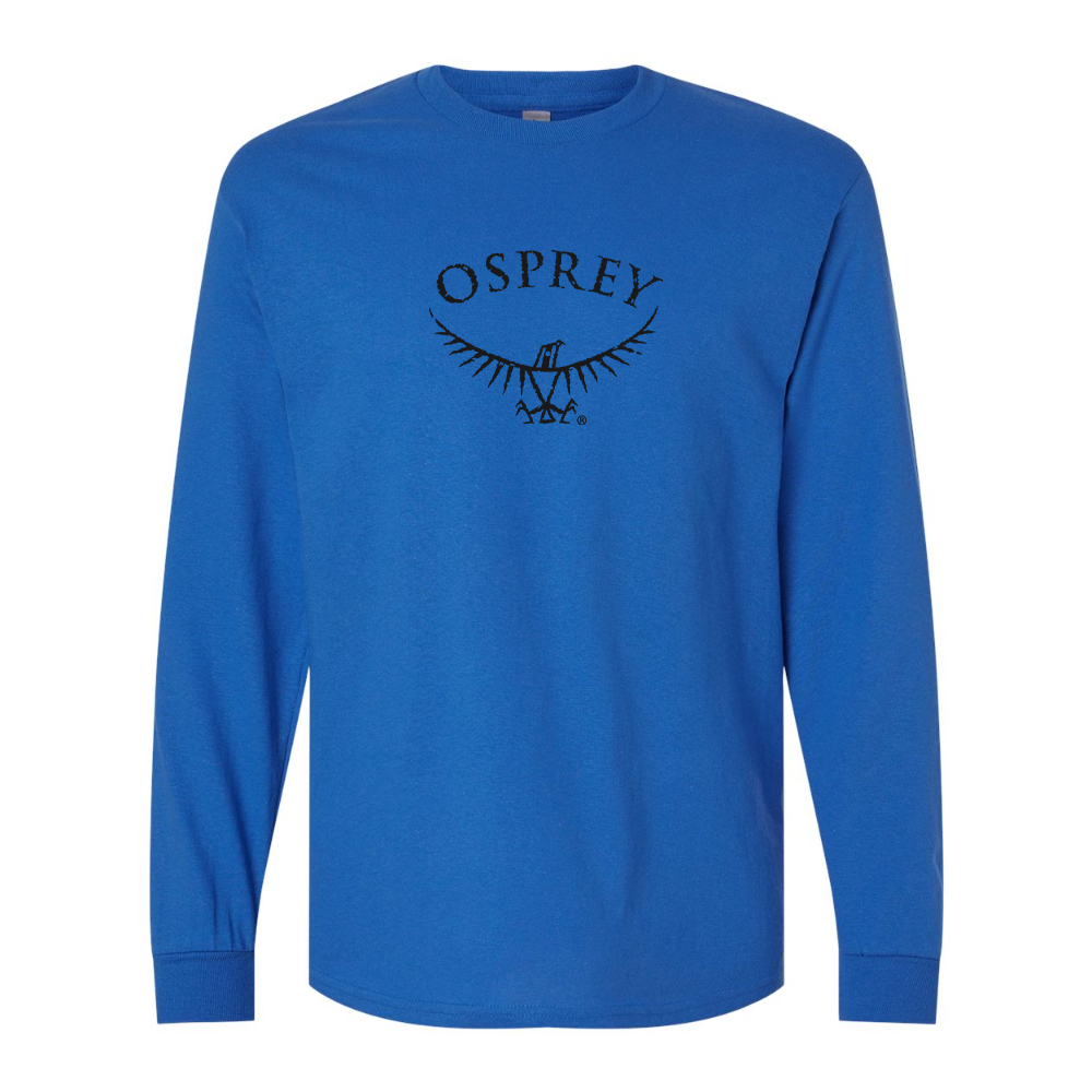 Men's Osprey Black Gildan Heavy Cotton Long Sleeve T-Shirt