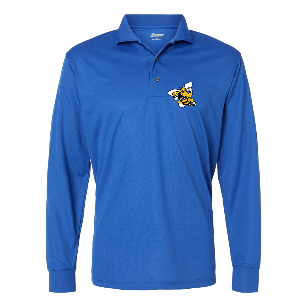 Men's AIC Yellow Jackets Paragon Prescott Long Sleeve Polo