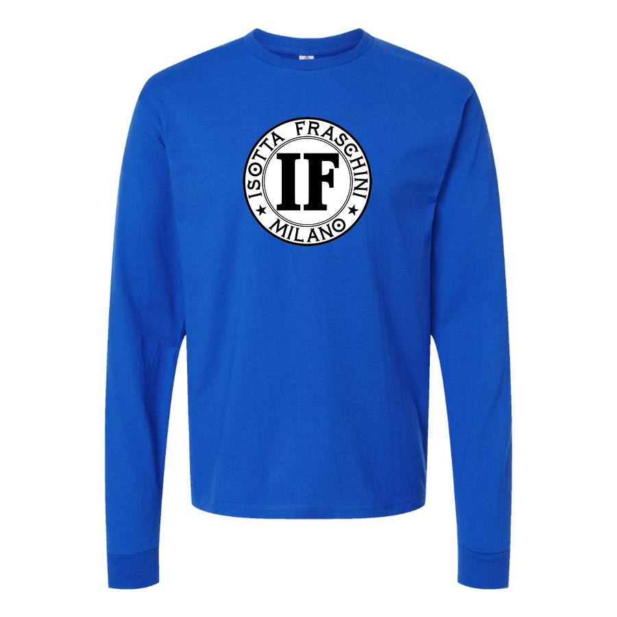 Men's Isotta Fraschini Logo Cotton Long Sleeve T-Shirt