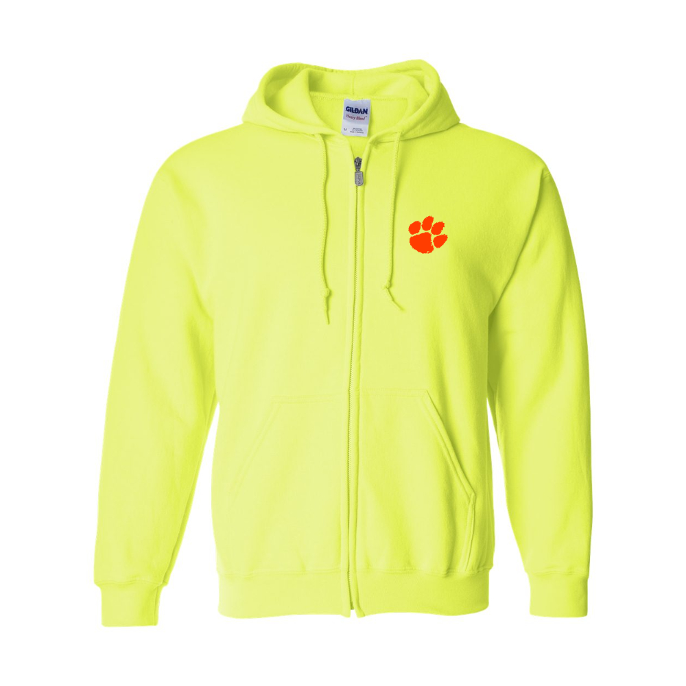 Men's Clemson Tigers Gildan Heavy Blend Full Zip Hooded Sweatshirt