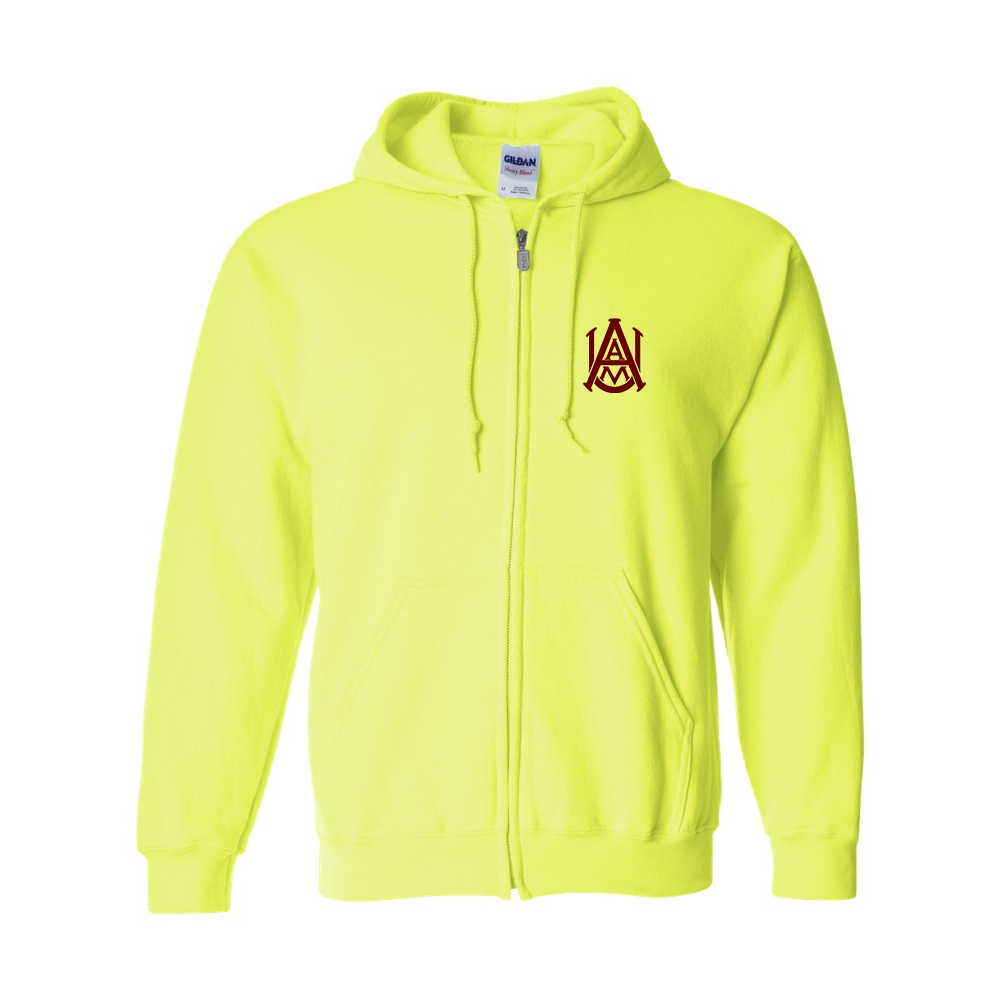 Men's Alabama AM Bulldogs Gildan Heavy Blend Full Zip Hooded Sweatshirt