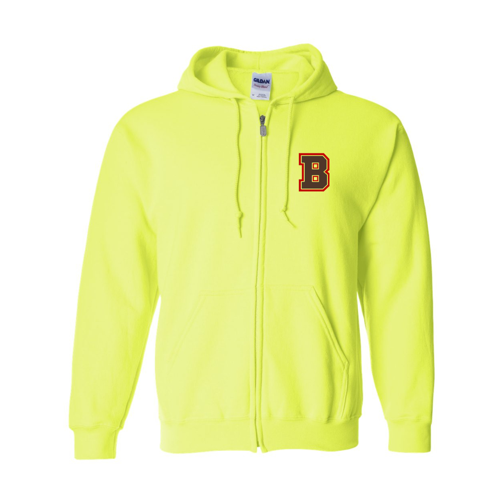 Men's Brown Bears Gildan Heavy Blend Full Zip Hooded Sweatshirt