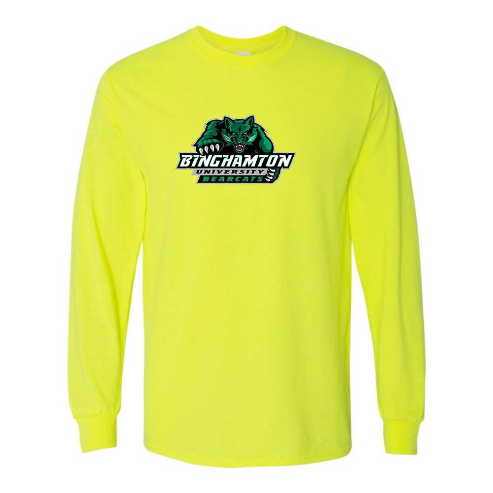 Men's Binghamton Bearcats Gildan Heavy Cotton Long Sleeve T-Shirt