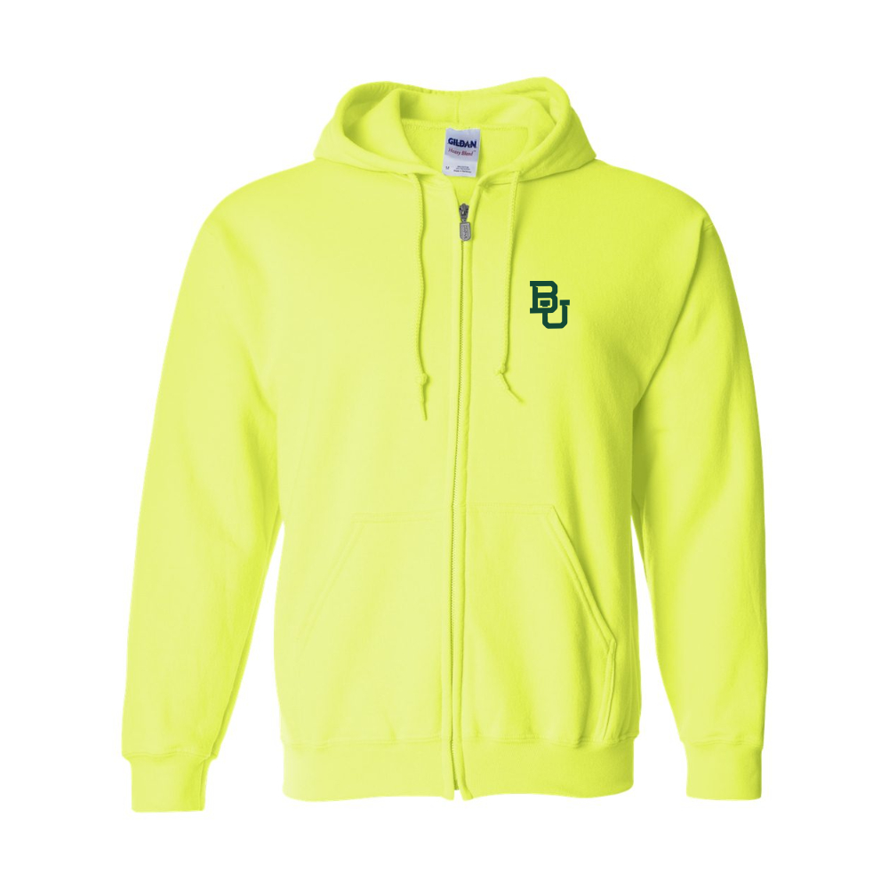 Men's Baylor Bears Gildan Heavy Blend Full Zip Hooded Sweatshirt