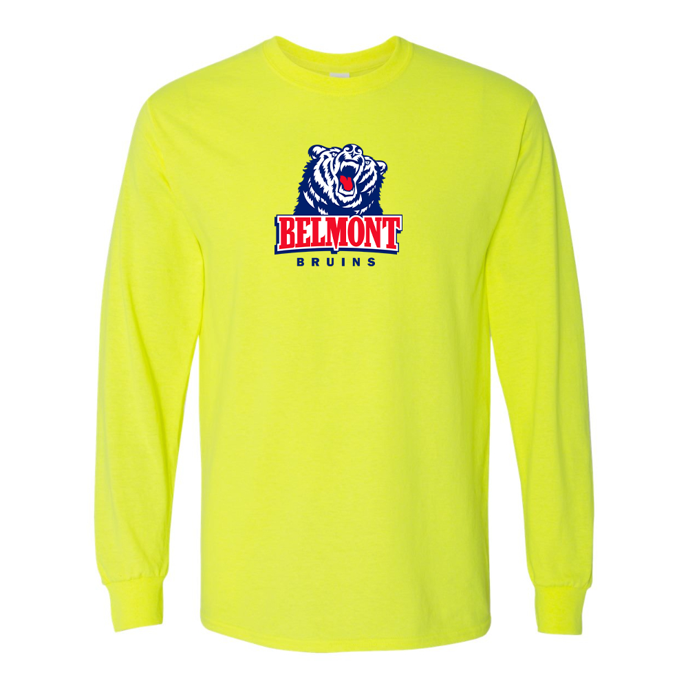 Men's Belmont Bruins Gildan Heavy Cotton Long Sleeve T-Shirt