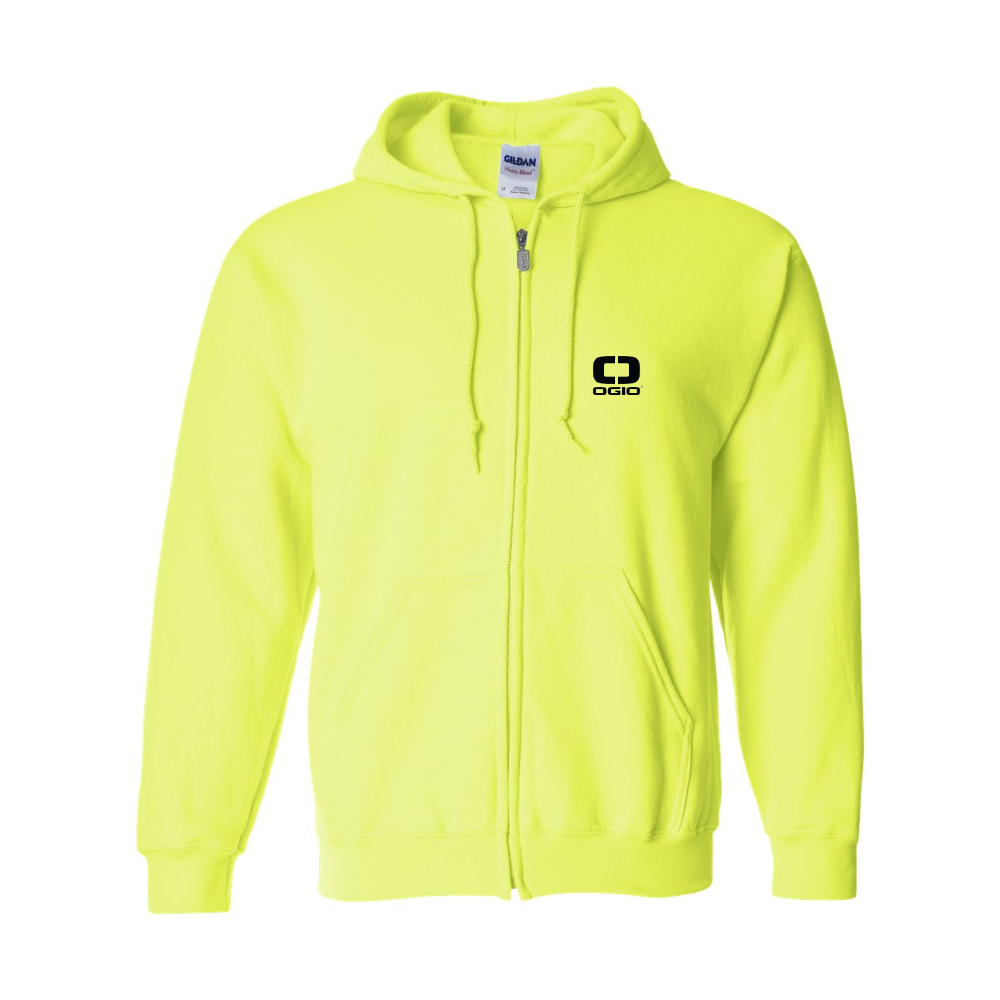 Men's Ogio Vertical Gildan Heavy Blend Full Zip Hooded Sweatshirt