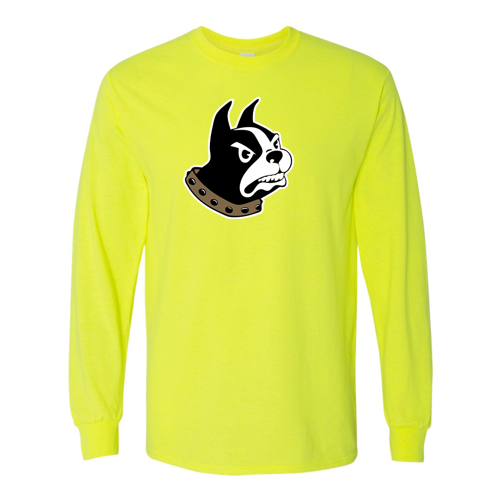 Men's Woffrd Terriers Gildan Heavy Cotton Long Sleeve T-Shirt